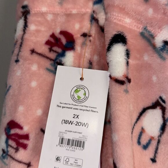 Joyspun Women's Penguin Sleep Cuff Pants, Sizes 2X - Picture 6 of 7